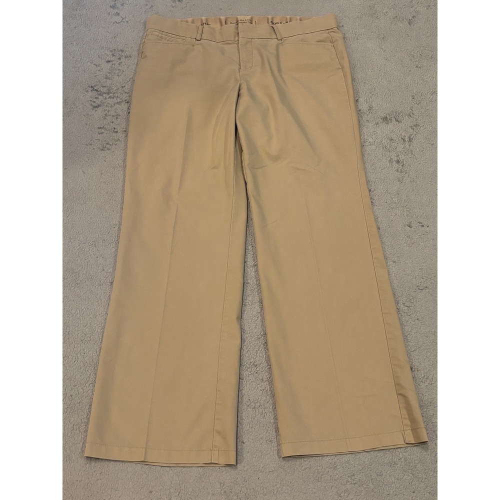 Dockers Khaki Chinos Tan Straight Leg Stretch Casual Pants Womens 16M